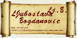 LJuboslava Bogdanović vizit kartica